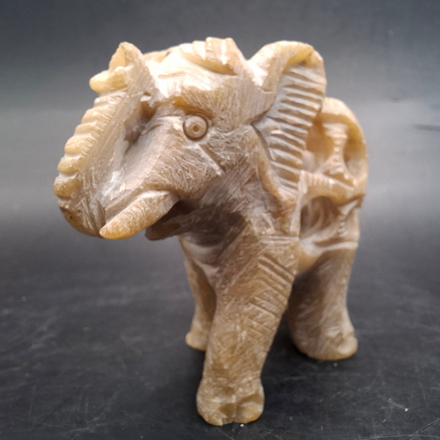 Pregnant Elephant Carving