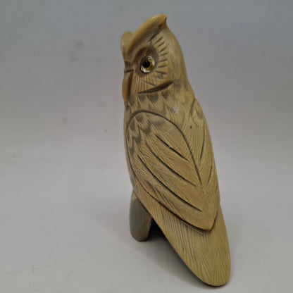 Horn Carving Of An Owl