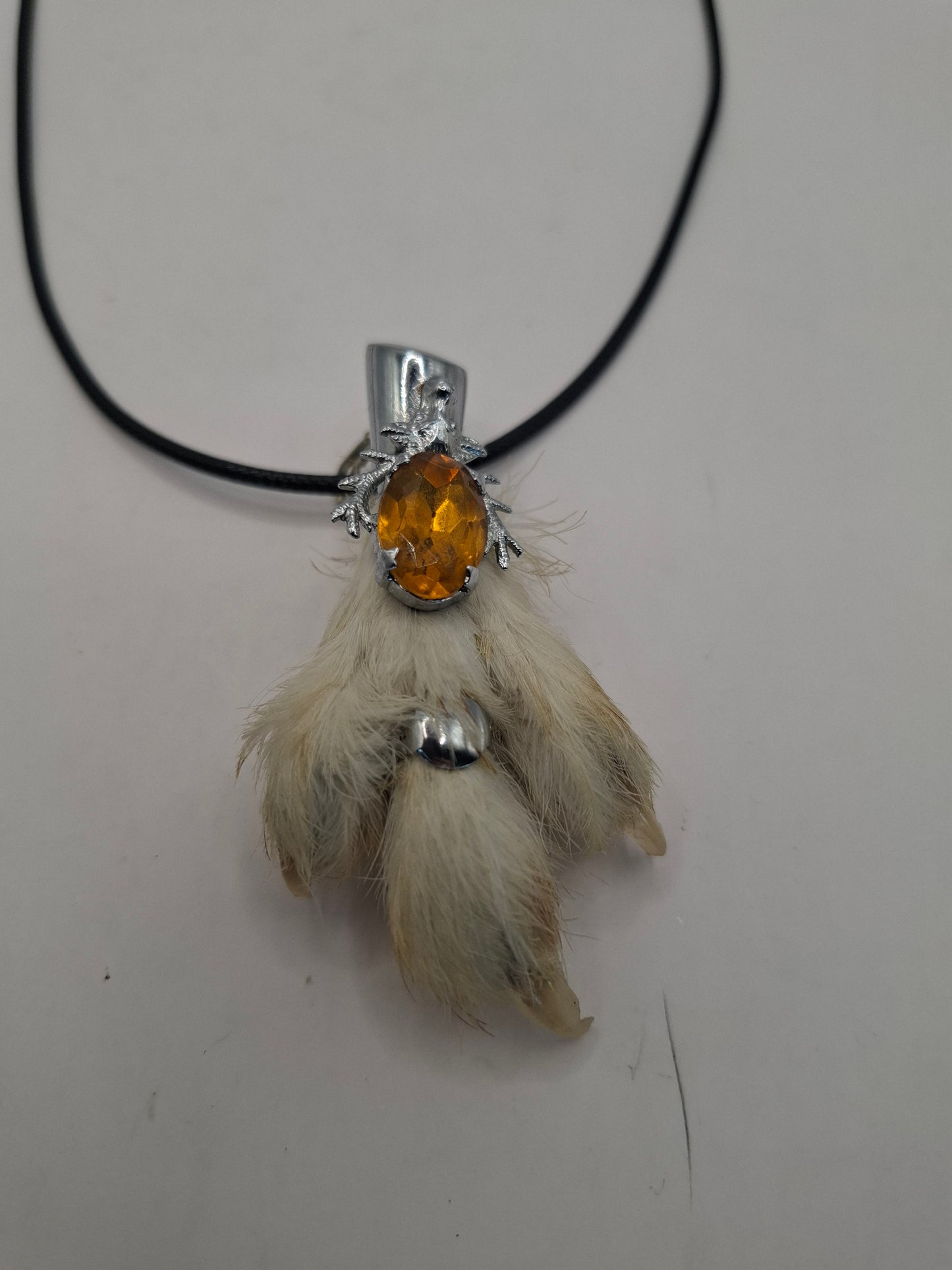 Antique feet necklace