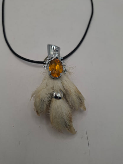 Antique feet necklace
