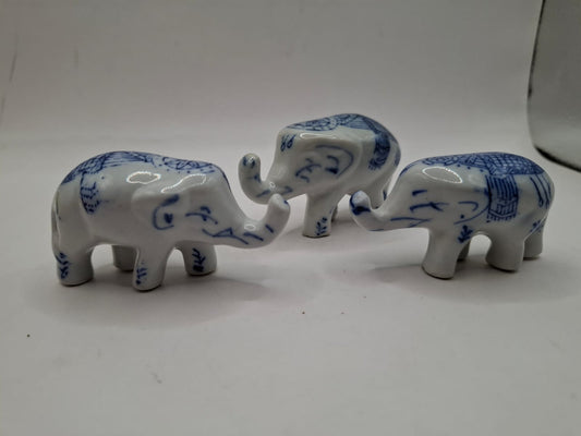 Blue & White Animals
