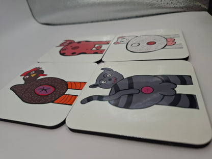 Animal Arse Coaster Set
