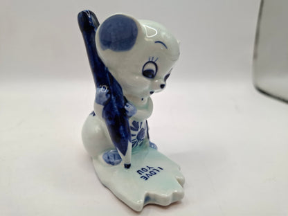 Blue & White Animals