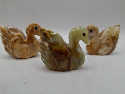 Onyx Swan Carving