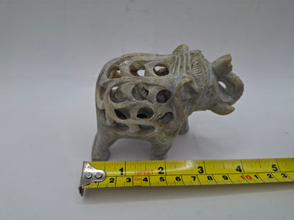 Pregnant Elephant Carving