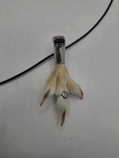 Antique feet necklace