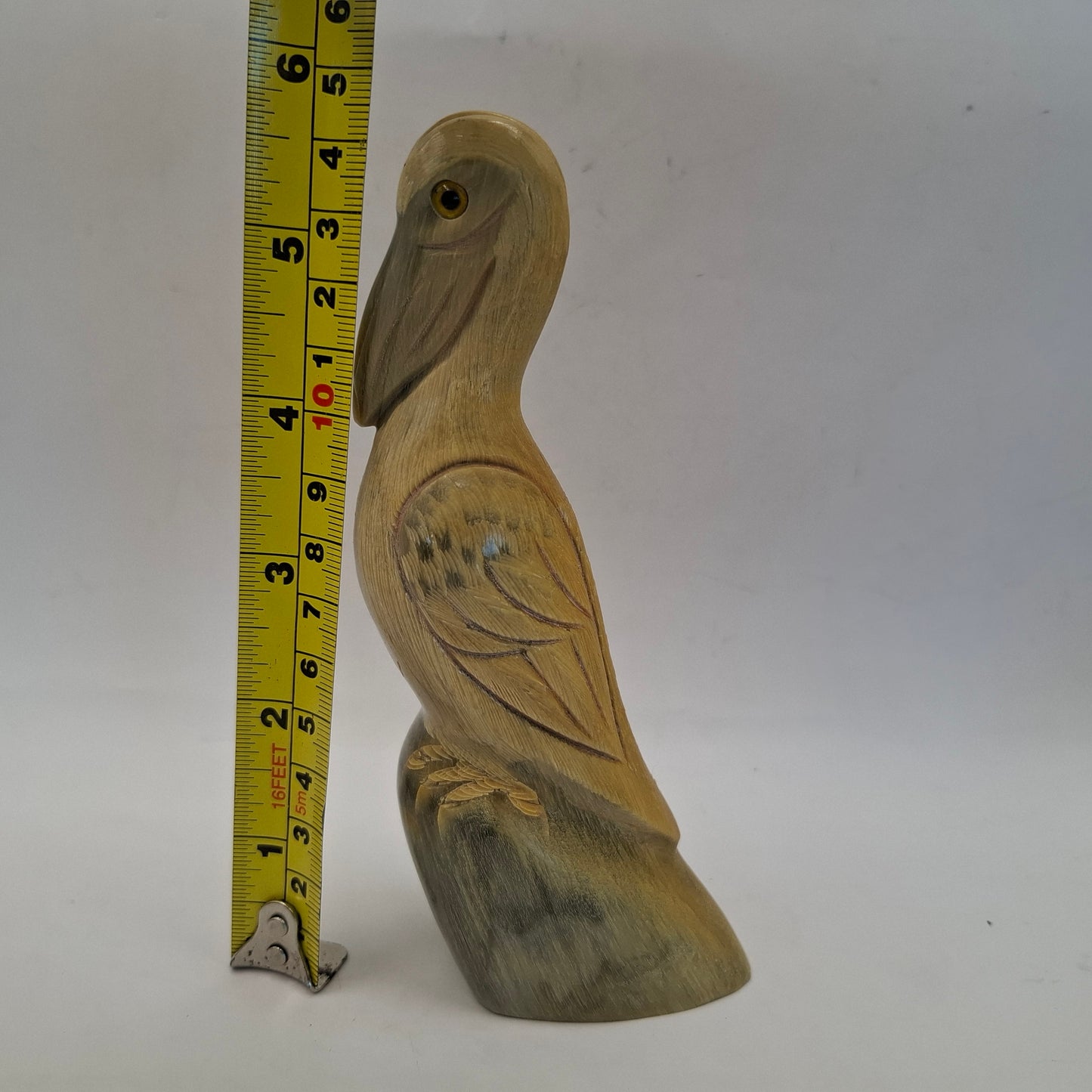 Horn Carving Of A Pelican