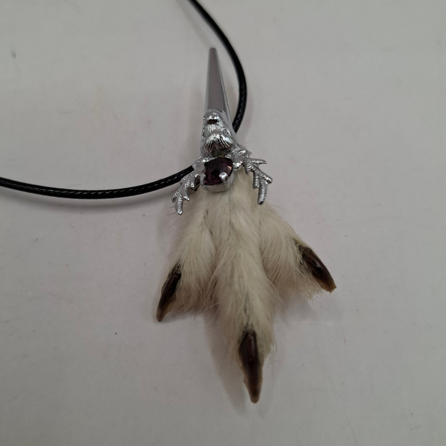 Antique feet necklace