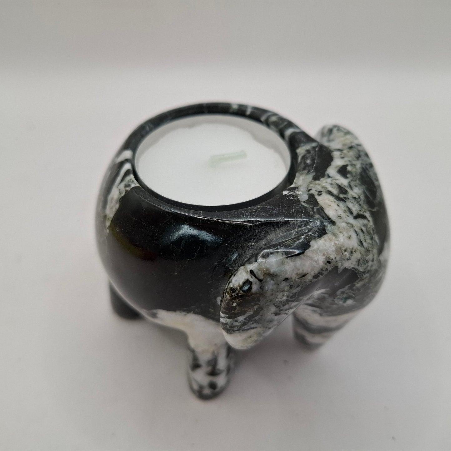 Carved Elephant Tealight Holder
