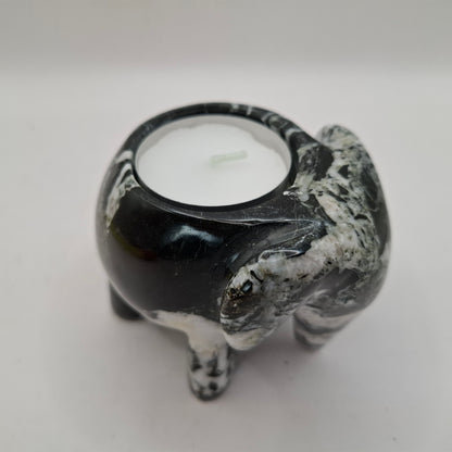 Carved Elephant Tealight Holder