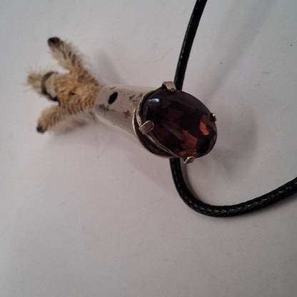 Antique feet necklace