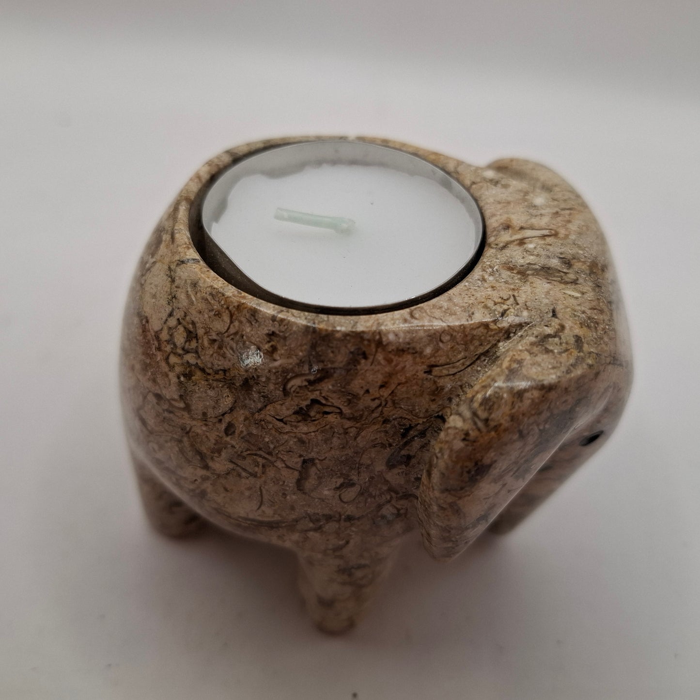 Carved Elephant Tealight Holder