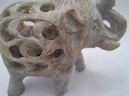 Pregnant Elephant Carving