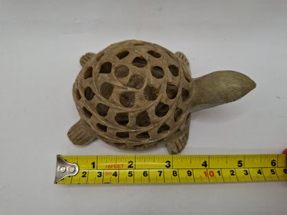 Pregnant Turtle Carving