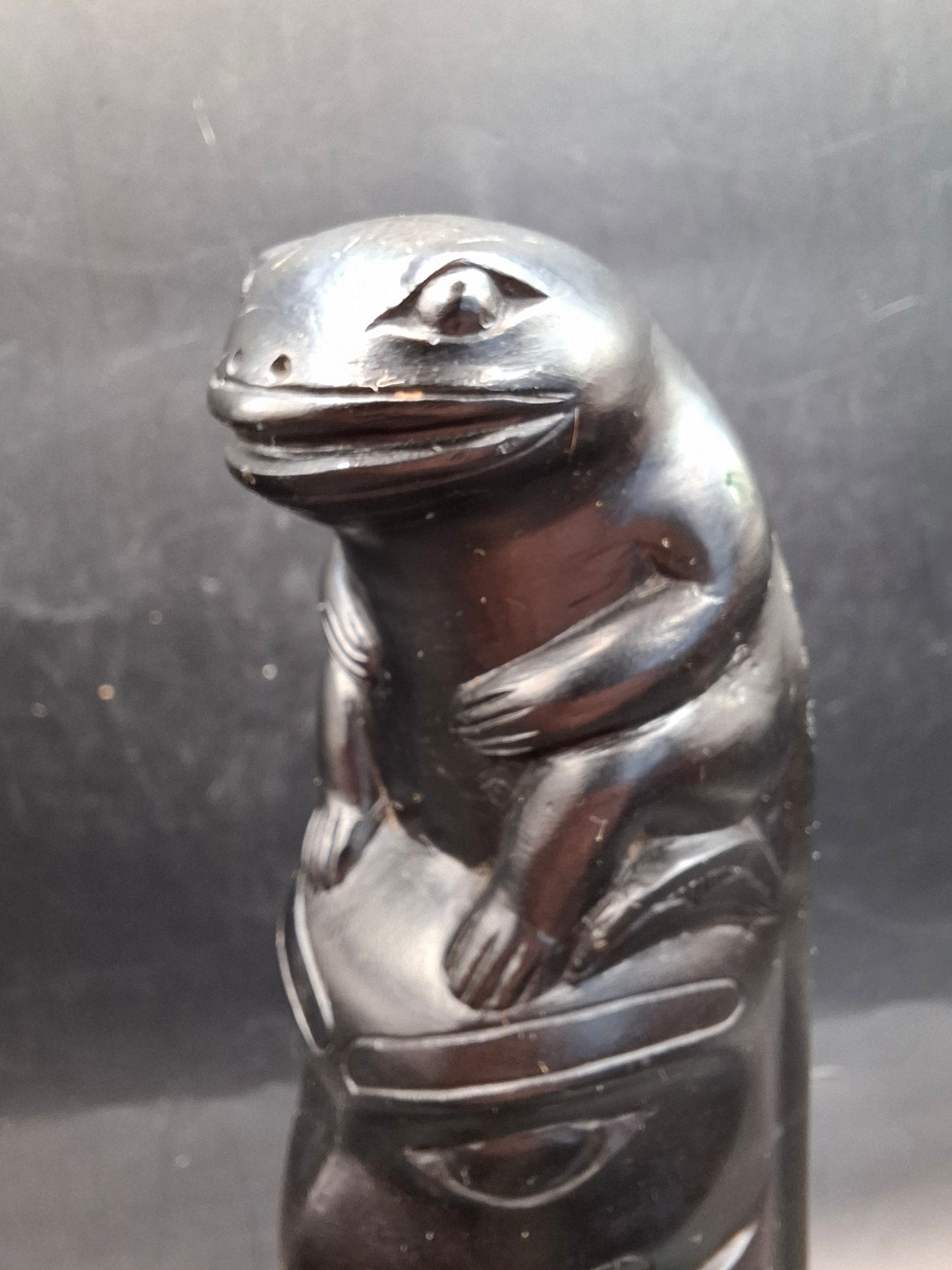 Canadian Frog Topped Totem