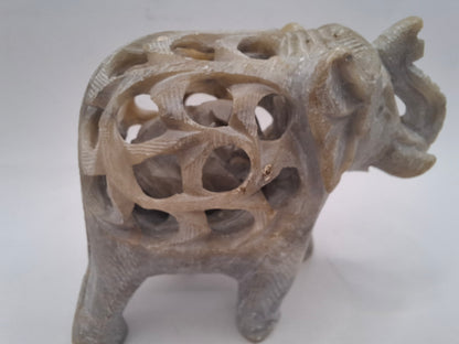 Pregnant Elephant Carving