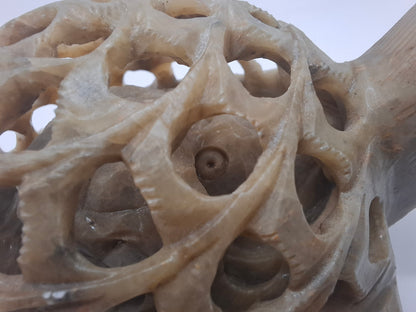 Pregnant Turtle Carving
