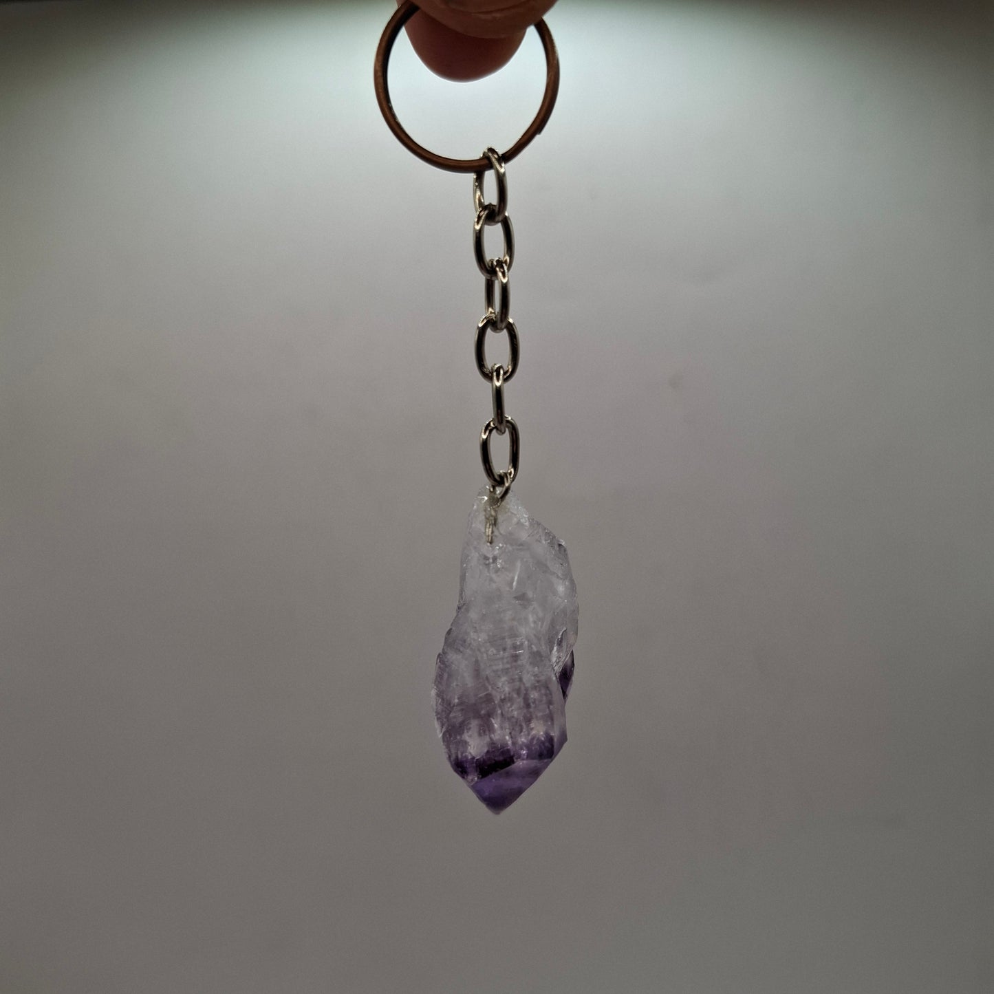 Amethyst Gem Keyring