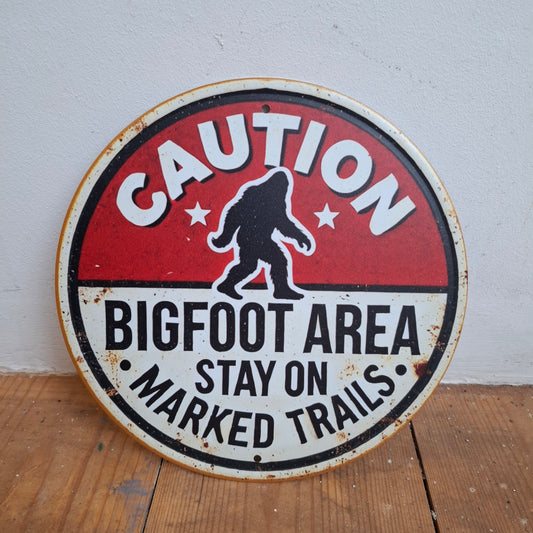 Bigfoot Warning Sign