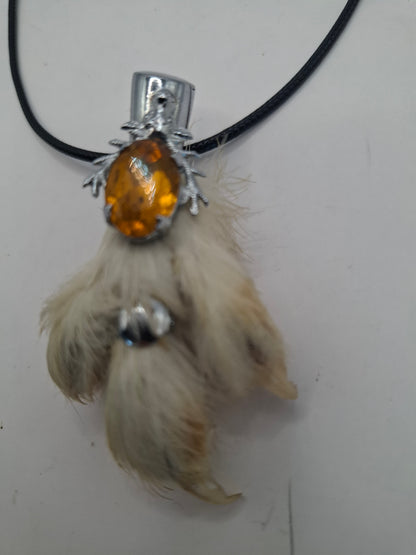 Antique feet necklace