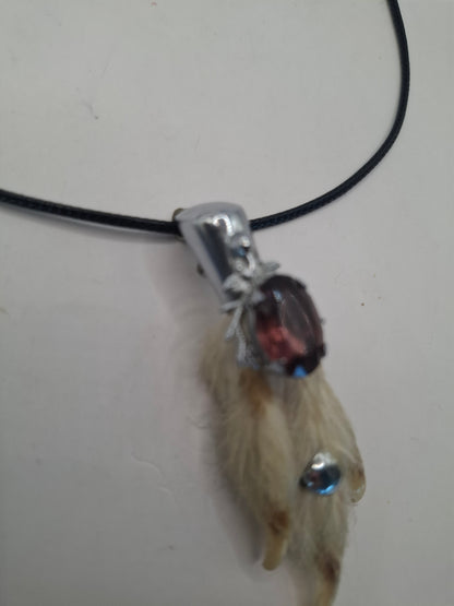 Antique feet necklace