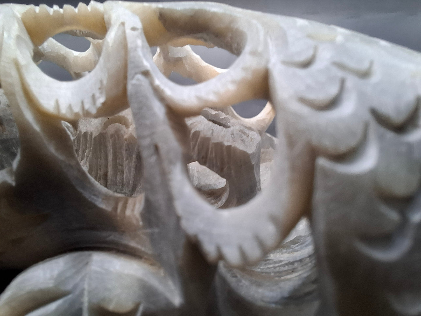 Pregnant Crocodile Carving