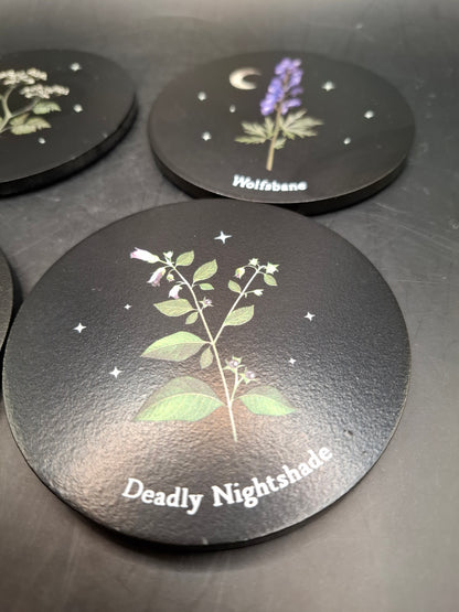 Poisonous Plant Coaster Set