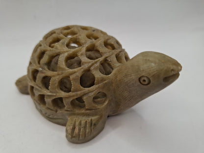Pregnant Turtle Carving
