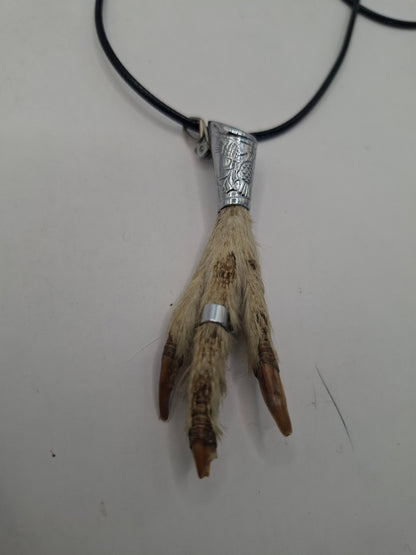 Antique feet necklace