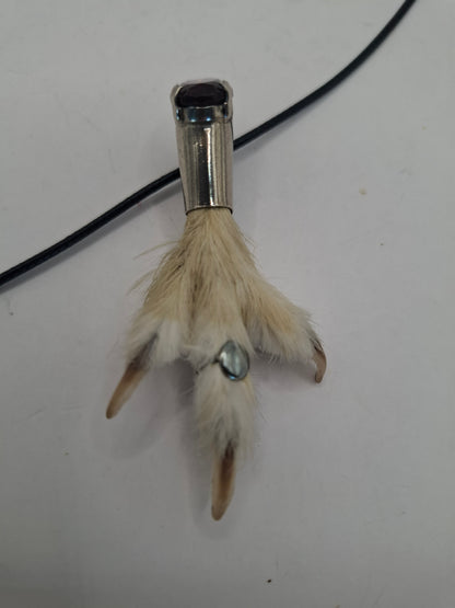 Antique feet necklace