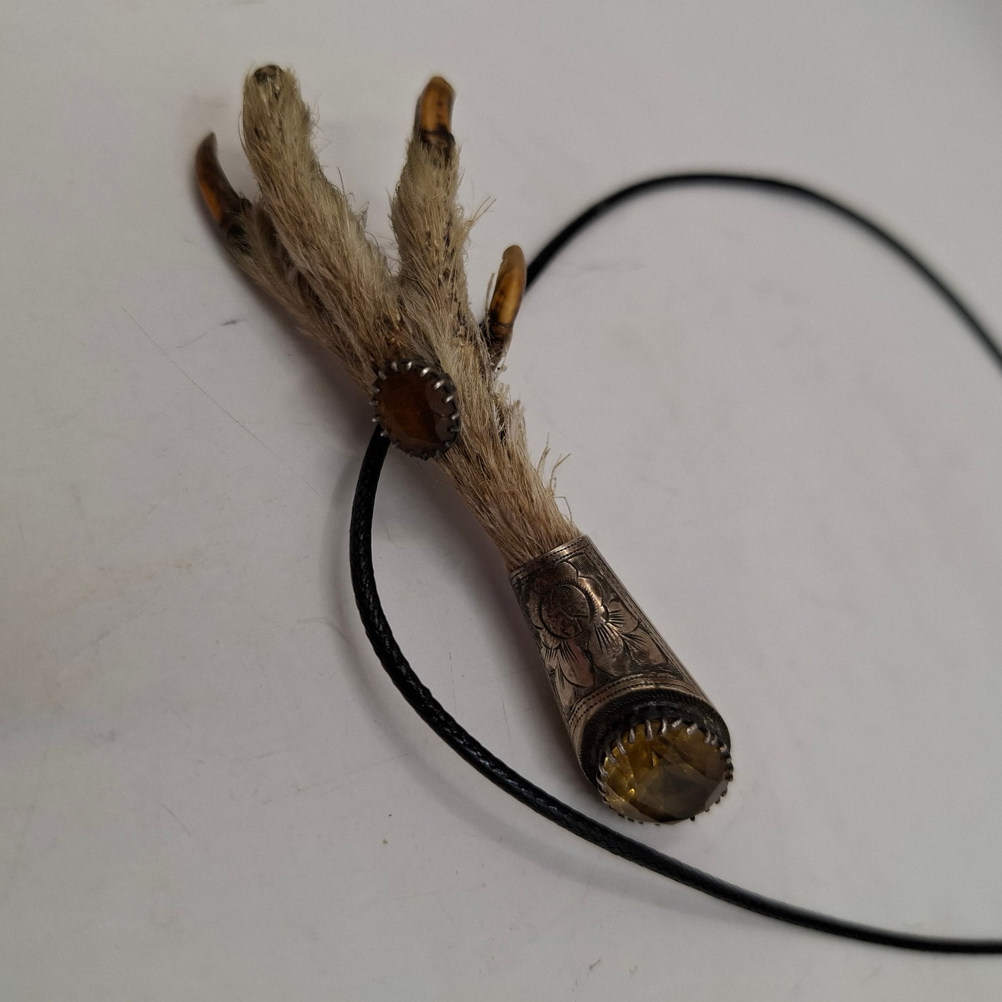 Antique feet necklace