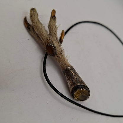 Antique feet necklace