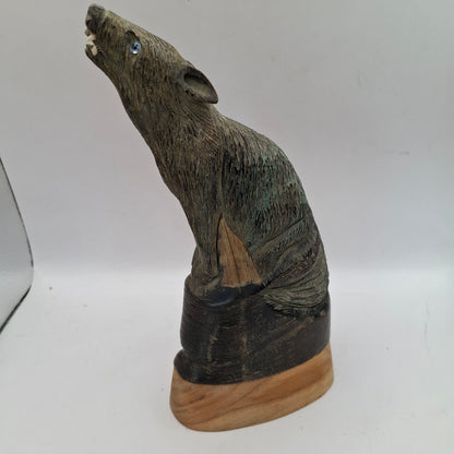 Wolf Horn Carving