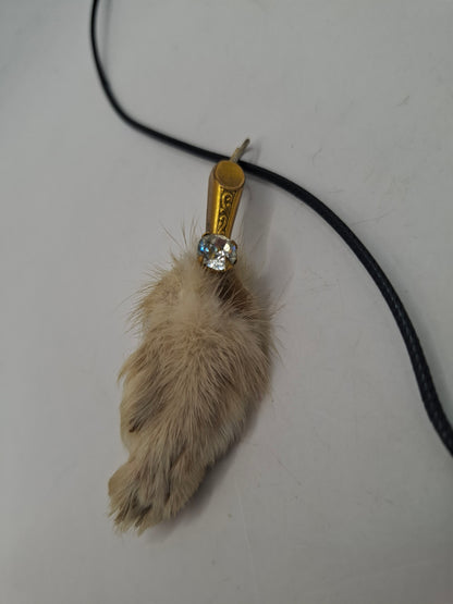 Antique feet necklace