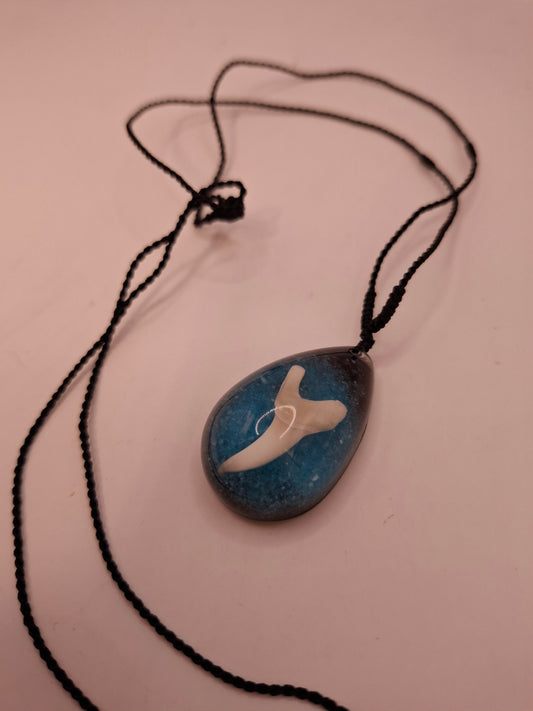 Shark Tooth in Resin Necklace