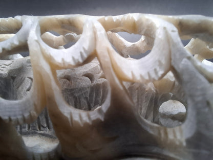 Pregnant Crocodile Carving