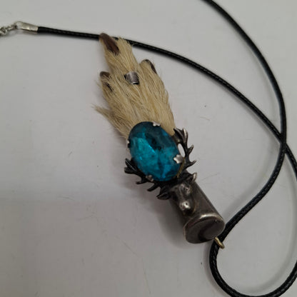 Antique feet necklace