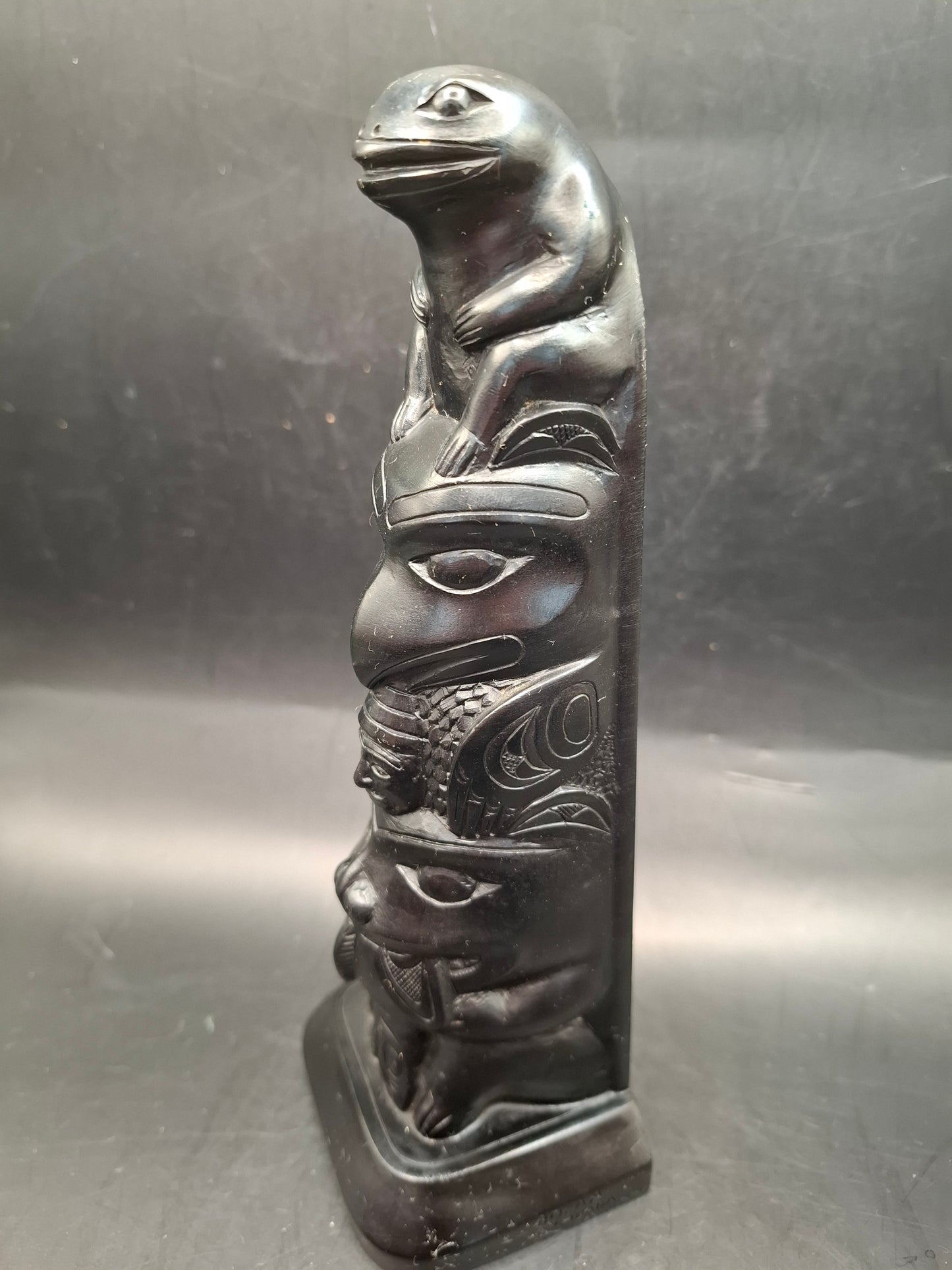 Canadian Frog Topped Totem