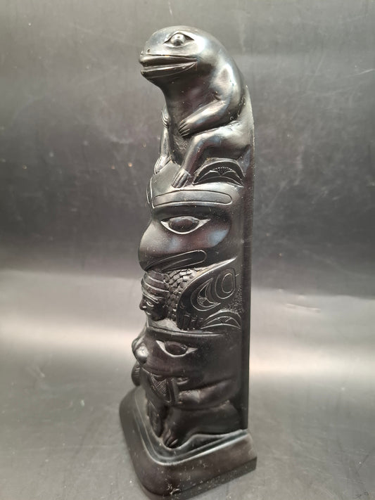 Canadian Frog Topped Totem