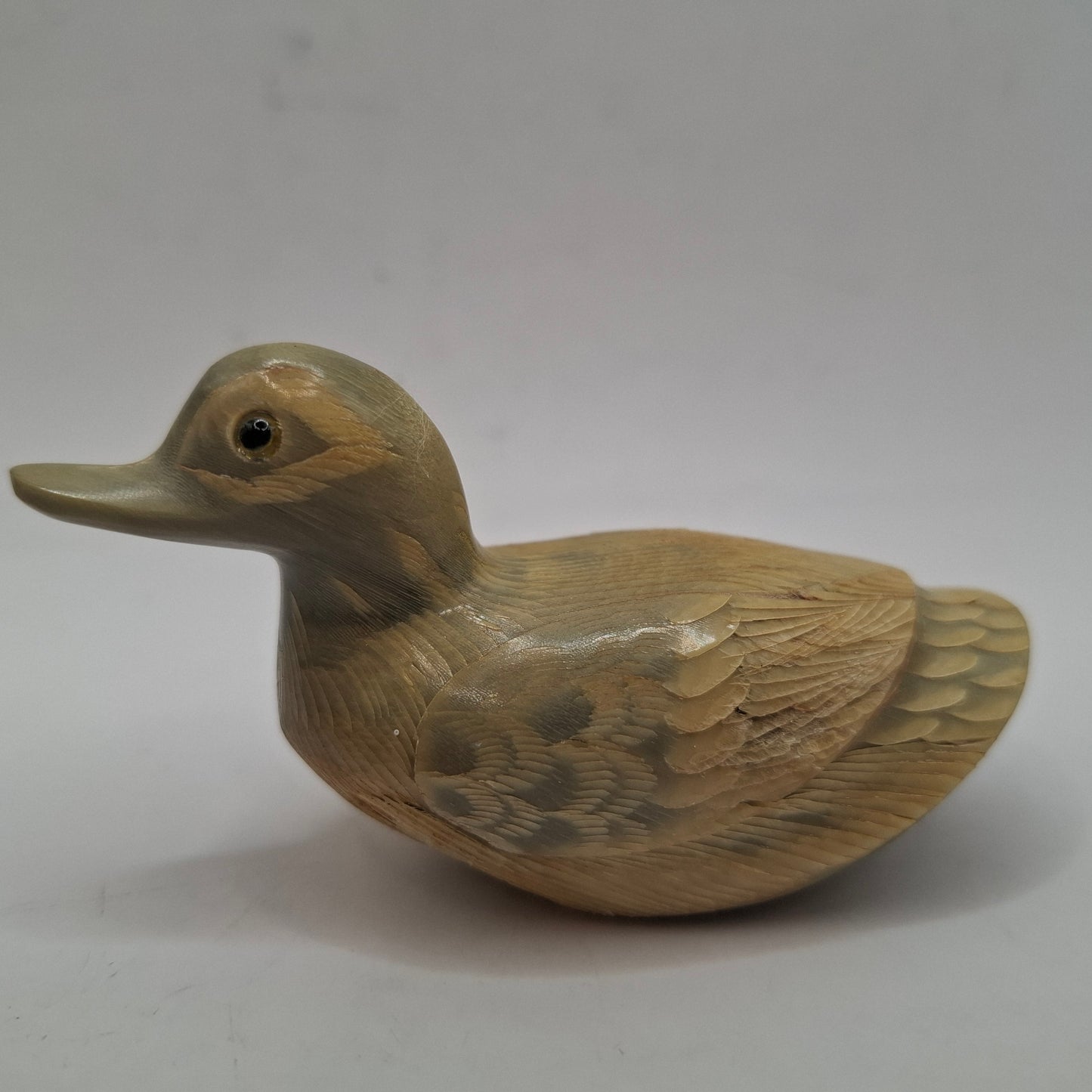 Horn Carving Of A Duck