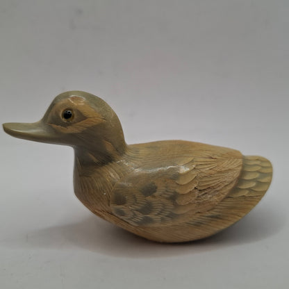Horn Carving Of A Duck