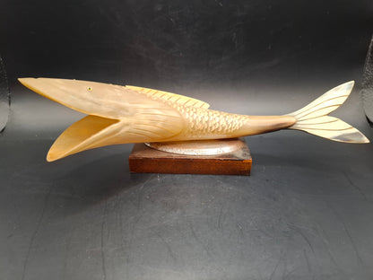 Fish Horn Carving (UK Only)