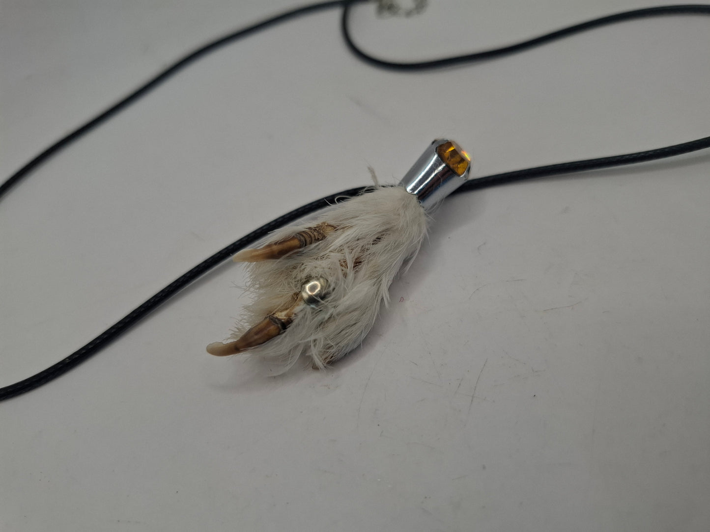 Antique feet necklace