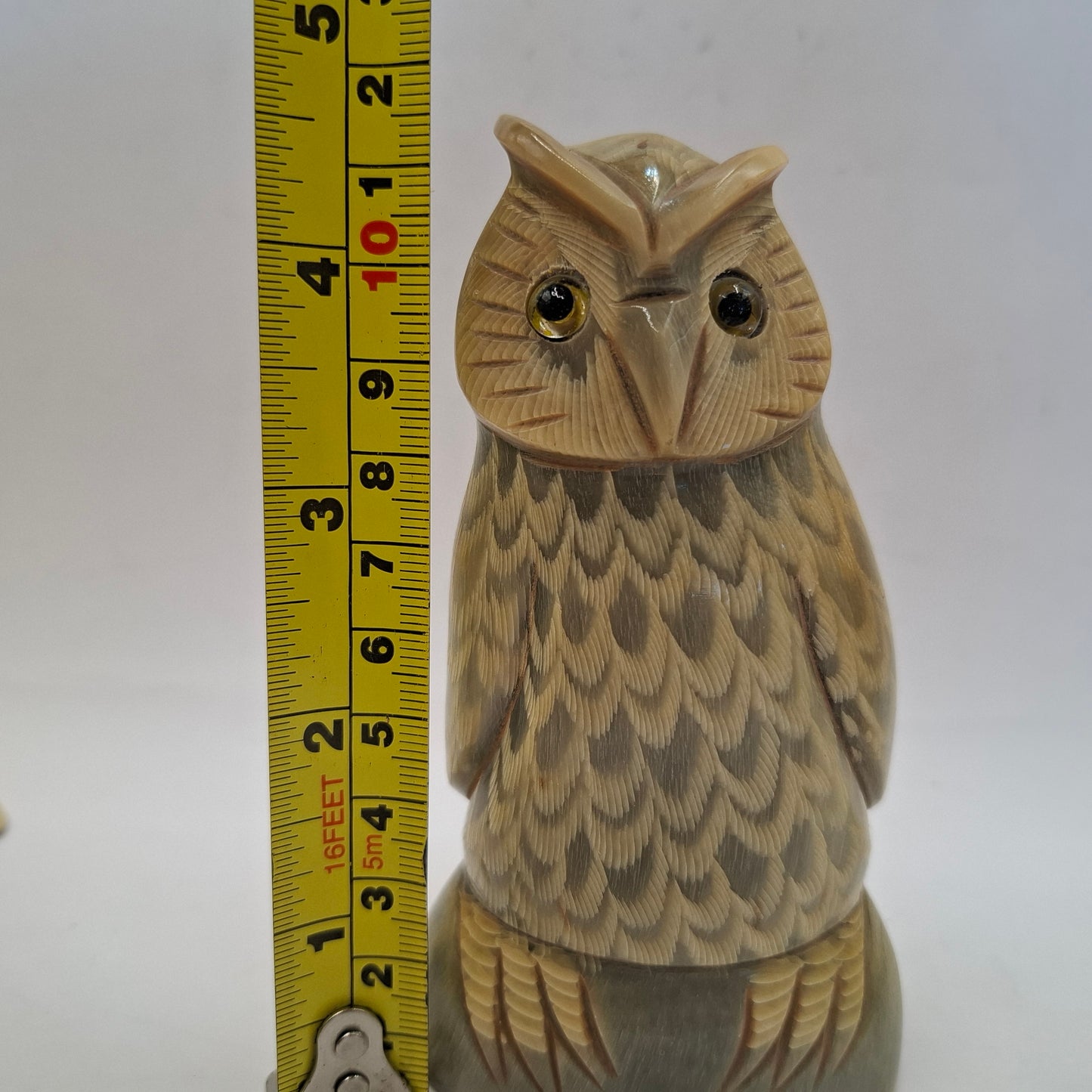 Horn Carving Of An Owl
