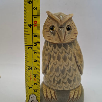 Horn Carving Of An Owl