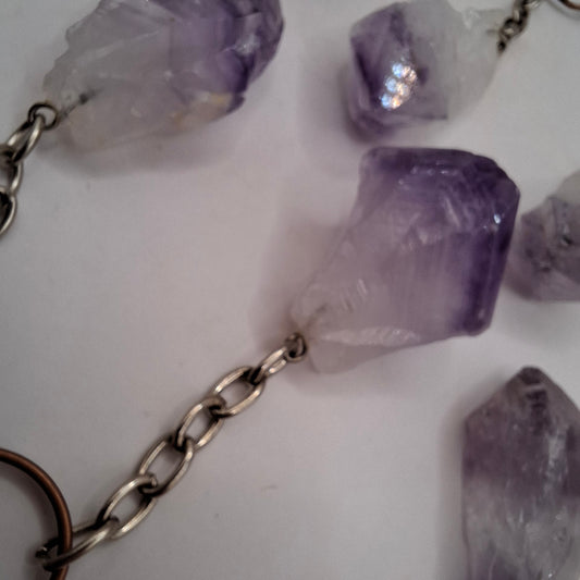Amethyst Gem Keyring