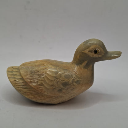 Horn Carving Of A Duck