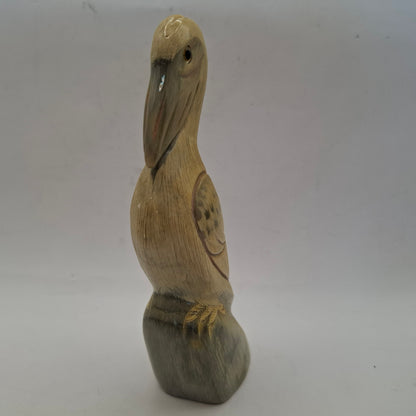 Horn Carving Of A Pelican