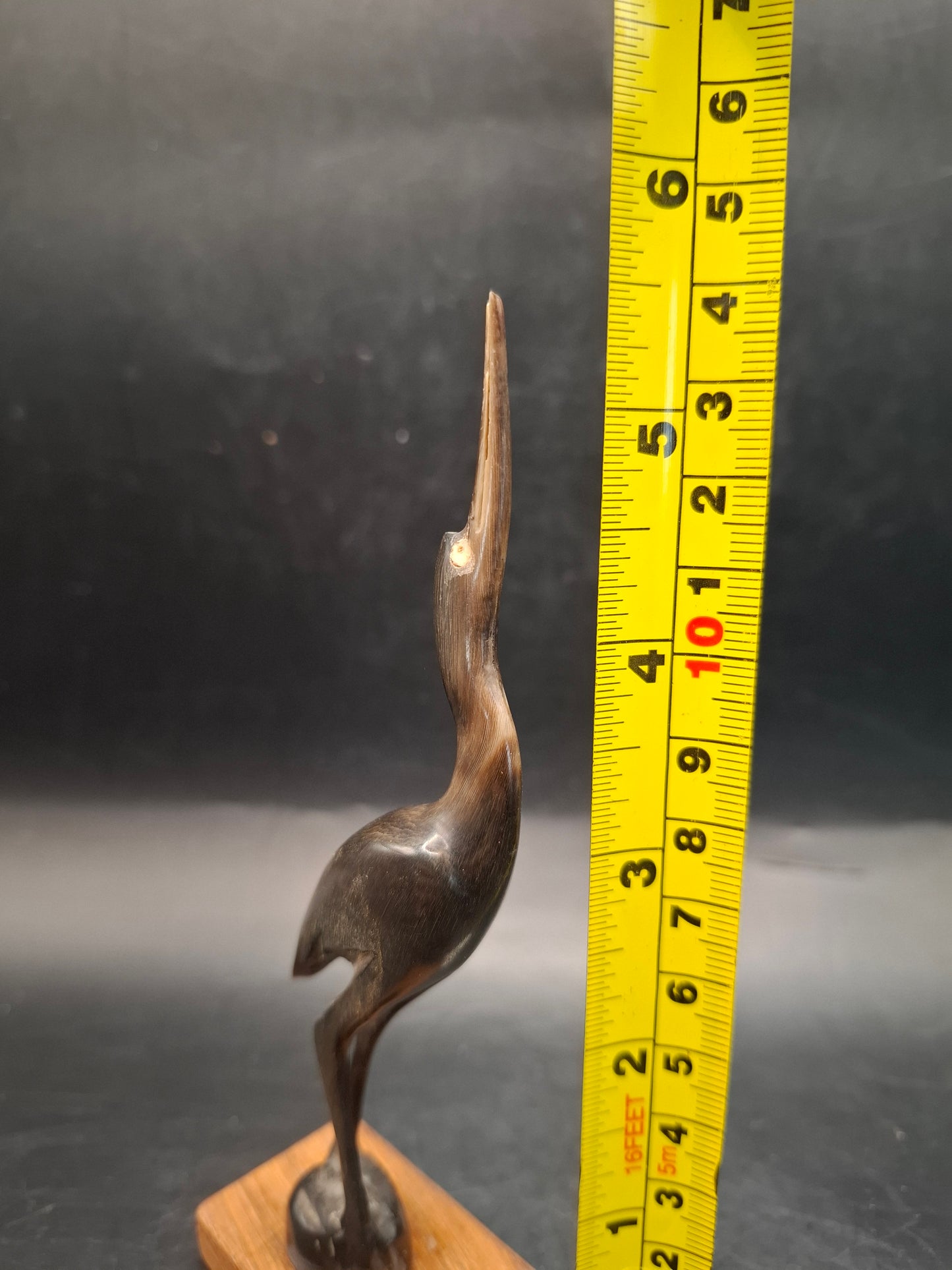 Mounted Bird Horn Carving (UK Only)