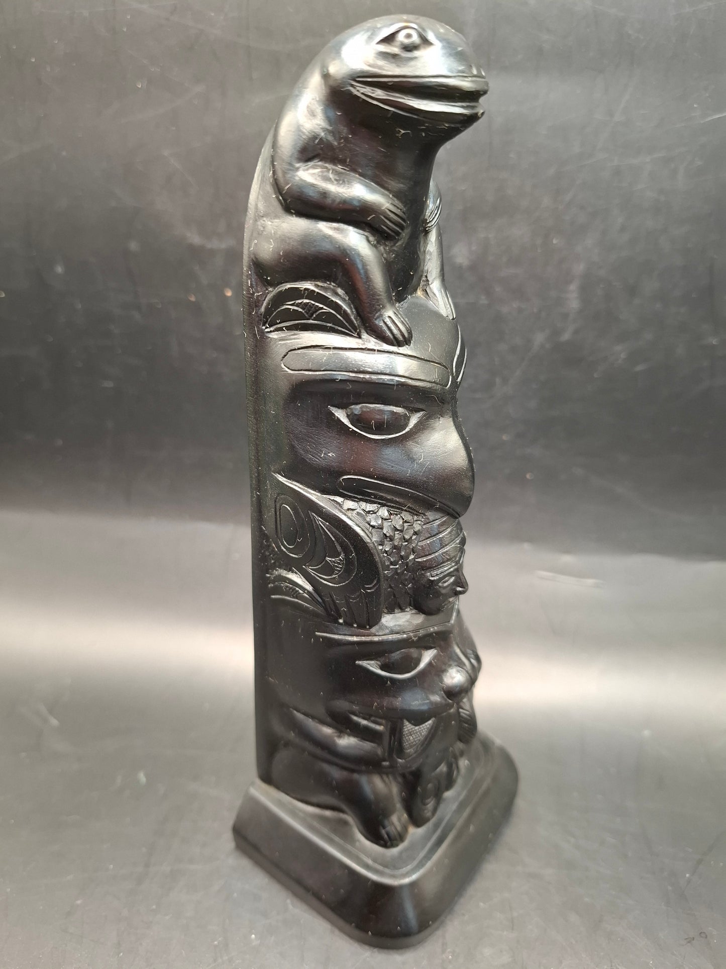 Canadian Frog Topped Totem